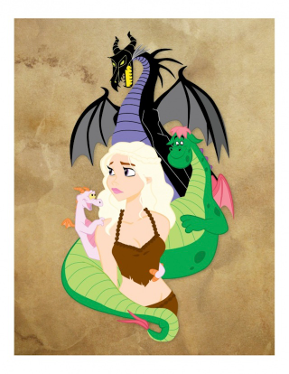 Illustration for article titled The Adorable Disney Version Of Game of Thrones' Dragon Queen